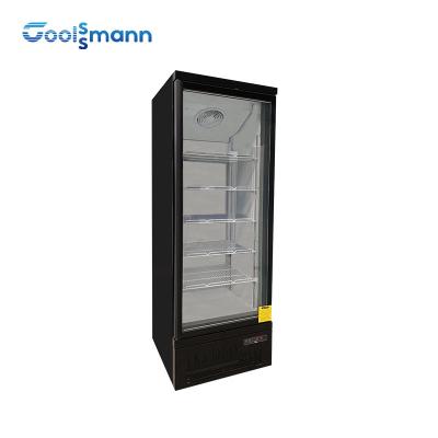 China congelador vertical del escaparate 360L, congelador vertical aislador doble de la exhibición en venta