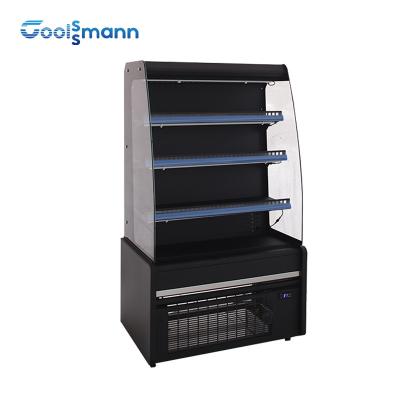 China Supermarket Food Display Cooler 1580mm Height Air Curtain Fruit Refrigerator for sale