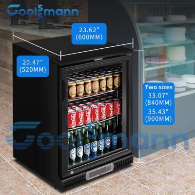 China Double Layer Backbar Cooler Wire Tube Condenser Glass Display Fridge for sale