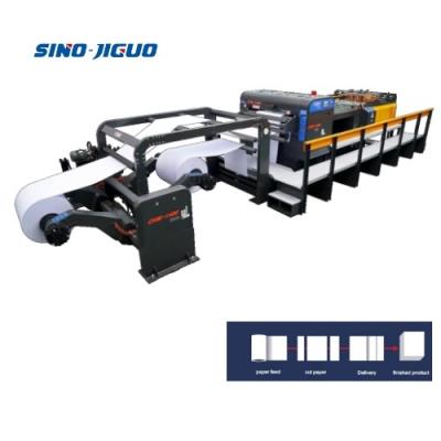 China 2 Rolls Paper Roll To Sheet Cutter Machine With 29KW Total Power for sale