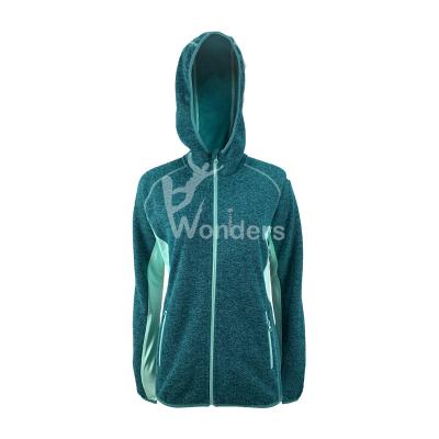 China Ladies Fashion Windproof Softshell Jackets Hybrid Sweatshirt Jacket 100% Polyester for sale