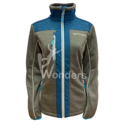 China Man's Sweater hybrid knit jacket 2 Tone Full Zipper Jacket OEM for sale