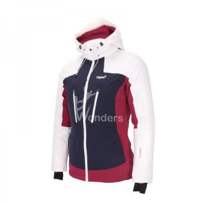 China Womens Waterproof Breathable Winter Ski Jacket With Detachable Hood for sale