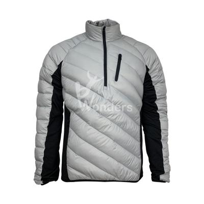 Chine Sports hybrides de Packable de la fermeture éclair des hommes les demi en bas des vestes imperméabilisent le pull à vendre