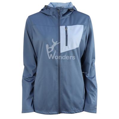 China Warm Breathable Soft Outdoor Knit Composite Softshell Jacket Women's for sale
