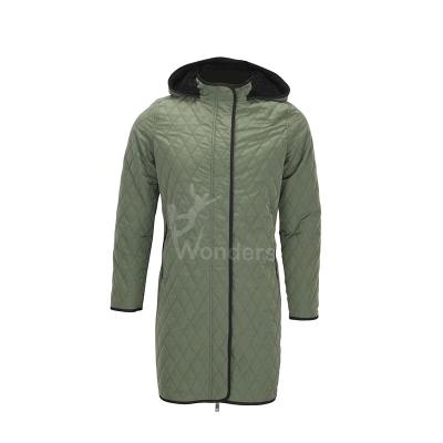 China Ladies Sherpa Lined Quilited Puffer Parka Jackets With Fix Hood Customized for sale