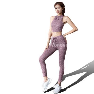 China Breathable Knitted Yoga High Waist Sport Leggings For Sports Fashion Yoga Wear for sale