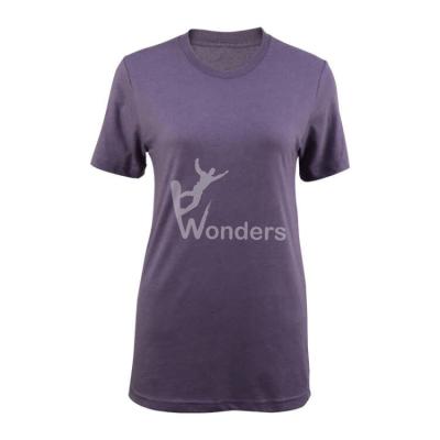 China Womens Cotton Breathable Sports T Shirts Crew Neck for sale