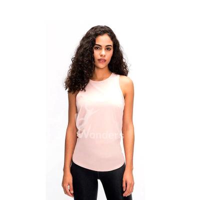 China Women's Yoga Sleeveless Breathable Sports T Shirts Open Back Sports Tops for sale