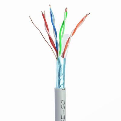 China UL FTP Ethernet Cat5e Lan Cable 24AWG BC 0.5mm PVC Jacket 4 Pairs 305m for sale