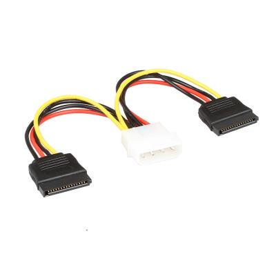 China OEM SATA Power Wire Harness Cable SATA 1 To 2 4 Pin Molex Connecter To 2 for sale