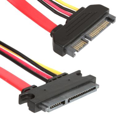China Stable Extension SATA 3 Cable For HDD , Male To Female 7+15 Pin SATA 3.0 6gbps for sale