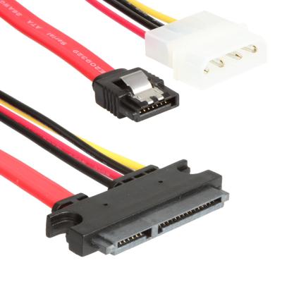 China ROHS SATA III Data Wire Harness Cable SATA 7+15Pin 22Pin To SATA 7Pin+4Pin for sale