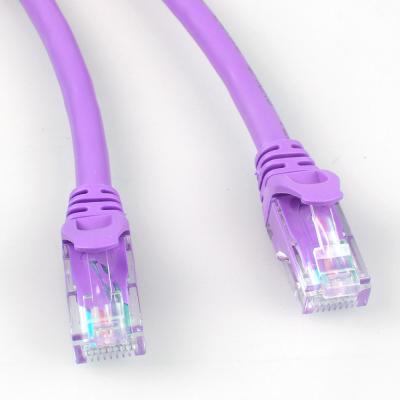 中国 Rj45ネットワークのLED表示のための紫色Cat6aのパッチ・コードのHDPEの絶縁材 販売のため