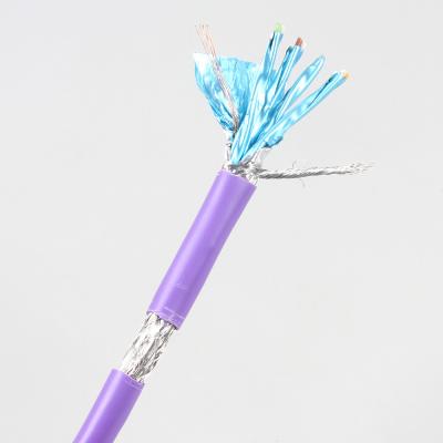 China Purple Practical Cat 7 Ethernet Cable Roll , 1000FT Cable Ethernet Cat 7 SFTP for sale