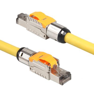 Chine Câble terminé par champ du chat 7 STP, câble modulaire de correction du chat 7 de prise de réseau de RJ45 8P8C à vendre