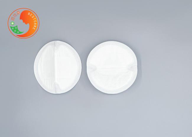 Close-up view of breast pad texture and materials