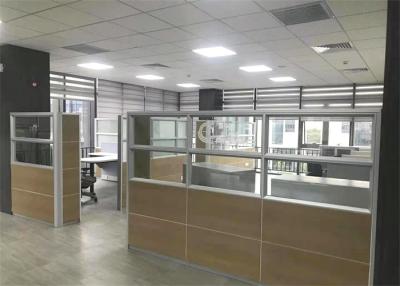 China Anodized Frame Office Glass Partition Walls , Half Height Glass Partition for sale