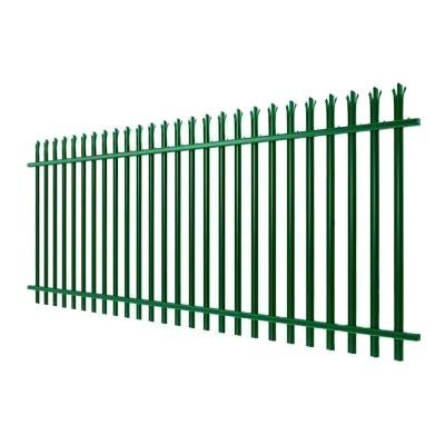 China Powder Coated D & W Steel Palisade Fence Black Finished Easily Assembled Steel Palisade Fence Panels for sale