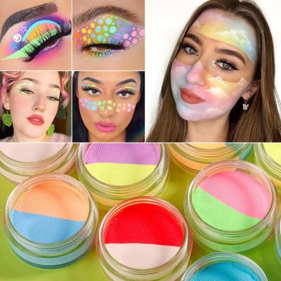 China 10G Water Activated Eyeliner UV Glow Neon Cake Body Face Makeup Paint for Costume Halloween and Club Makeup Art Paint for sale