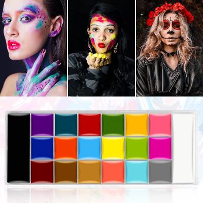 China Face Painting Kit Oil Palette 20 Color + 10Pcs Brushes with 5 Stencils for sale