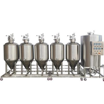 China 50L/100L Conical Jacketed Beer Fermentation Tank for Making Beer 300 KG Capacity for sale