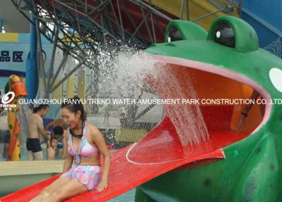 Chine Glissières formées par grenouille de piscine d'eau, jeux de jeu de l'eau de glissière de fibre de verre de parc d'Aqua pour le parc aquatique à vendre