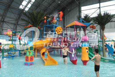 China Interactive Fiberglass  Water House / Slide Toddler Playground Equipment  for Water Park 150 Riders / Time for sale