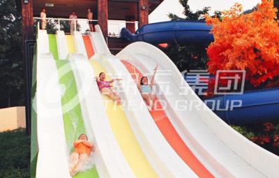 China Multi Lanes Rainbow FRP Custom Water Slides Amusement Park Big Water Slide for sale