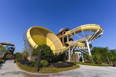 China Adult Fiberglass Water Slides 16m Height 4 Persons / Time 42*60m Floor Space for Water Park for sale
