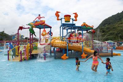 China Fiberglass Kids' Water Playground inside water parks with water pump / Customized Water Slide for sale