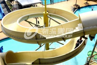China Corrediças de água de aço inoxidável da espiral do prendedor FRP para o parque exterior gigante da água à venda