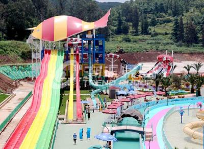 China Large - scale Custom Family Water Slides with Galvanized steel Material for sale