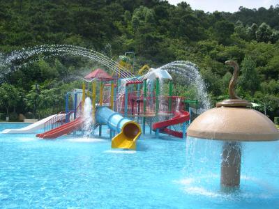 China OEM Fiberglass Kids' Water Playground System, Swimming pool Play Equipment for sale