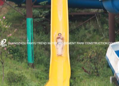 China Fiberglass Custom Water Slides High Speed For Amusement Water Park 1 Person / Lane for sale