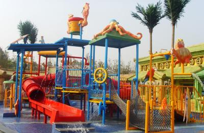 China Water Park Equipments, Kids' Water Playground For 50 Riders 17.5 * 11 * 7m for sale