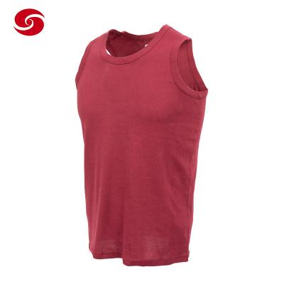 Chine Gilet tactique militaire de T-shirt d'armée de chemise de coton de cou rouge de rond à vendre