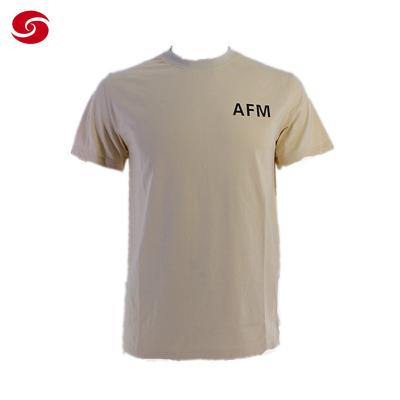China AMF Long Printed Cotton Military Tactical Shirt Round Neck Polo T Shirt for sale