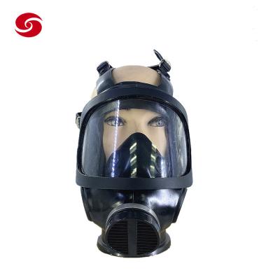 China Máscara de gás da polícia para impedir o gás meio cheio Resp da cara da defesa química tóxica ácida do vapor do filtro do gás à venda