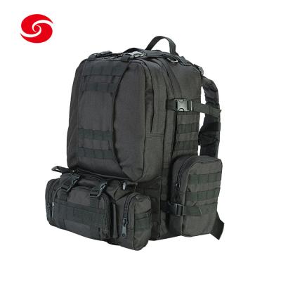China Black Multifunctional Military Tactical Backpack Molle Detachable for sale