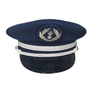 China Chapéus de Hat Military Uniform do oficial de exército dos homens com tampão de Chin Strap Military Peaked Officer à venda