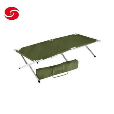 China Militares de aluminio al aire libre del marco de la cama que acampa del verde caqui en venta