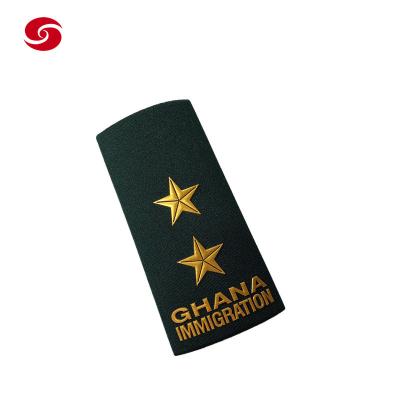 China Ghana Africa Military Parade Officer Dress Uniform Rank Shoulder Army Print Badge for sale