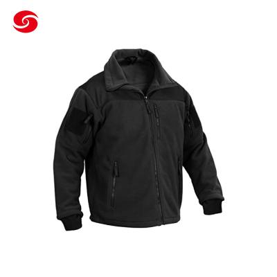 China Ropa de deportes suave negra de Shell Military Jacket Fleece Outdoors táctica para los hombres en venta