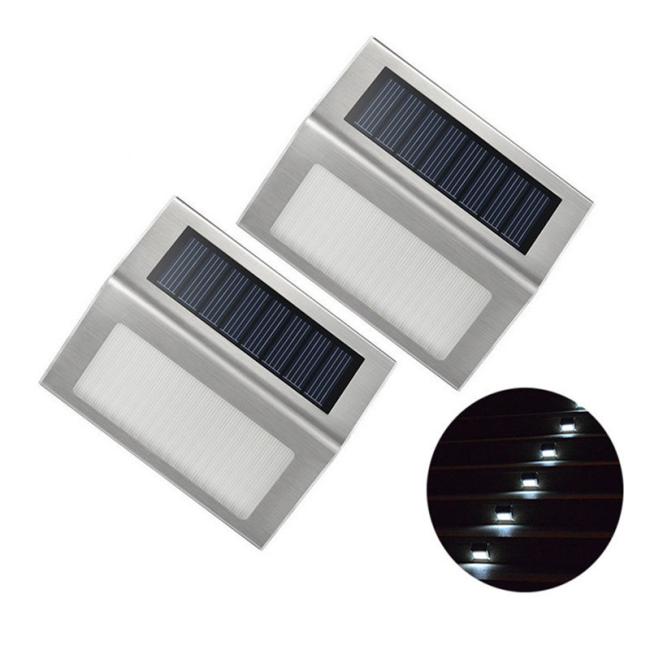 Stainless Steel 3LED Solar Deck Lamp
