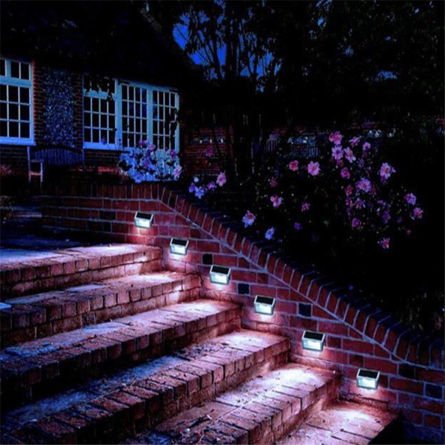 Stainless Steel 3LED Solar Deck Lamp