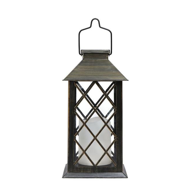 Solar Lantern LED Solar Lights Outdoor, Hanging Lanterns Solar Powered with Handle, Waterproof Flickering Flameless Candle Mission Lights for Table Garden Patio
