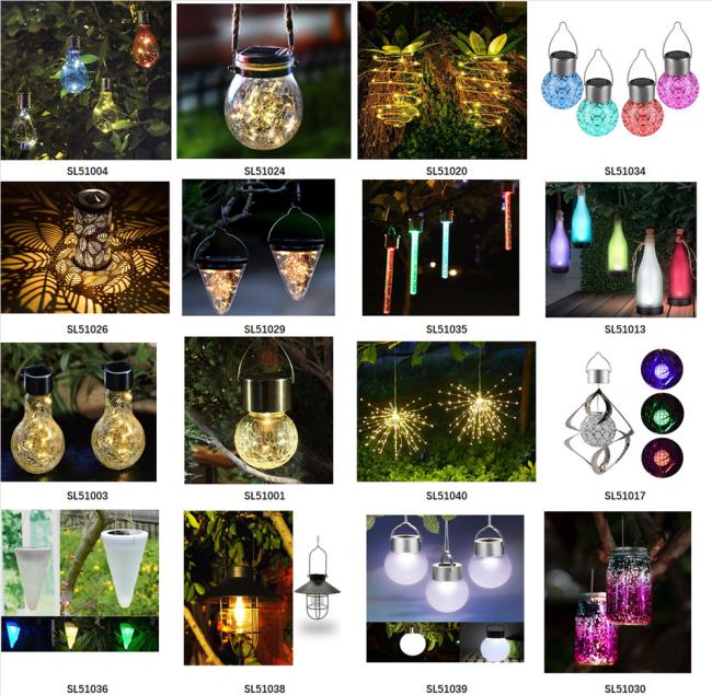 Solar Powered Energy-Saving Bulb Light Hanging LED Lamp with Clip Lighting Control IP44 Water-Resistant Outdoor Fairy Lights for Christmas Holiday Party Garden