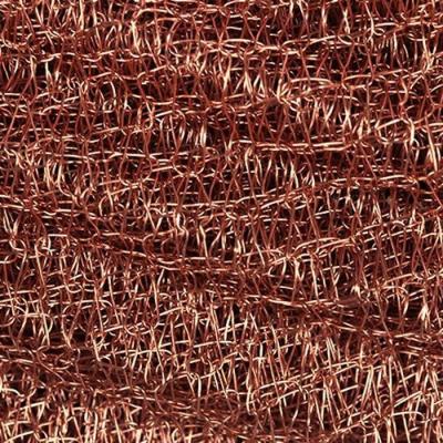 China Knitted Copper Cleaning Mesh 100mm Hole Size Customized 98% Porosity for sale
