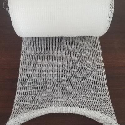 China 500mm / 600mm Polypropylene Knitted Mesh Embossed Flame Retardant PP Wire Mesh for sale